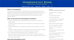 Desktop Screenshot of homeopathyzone.com